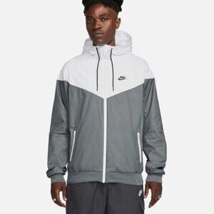 Nike Men’s Windrunner Windbreaker Jacket Hoodie White Gray Sz XL 727324-084 $100
